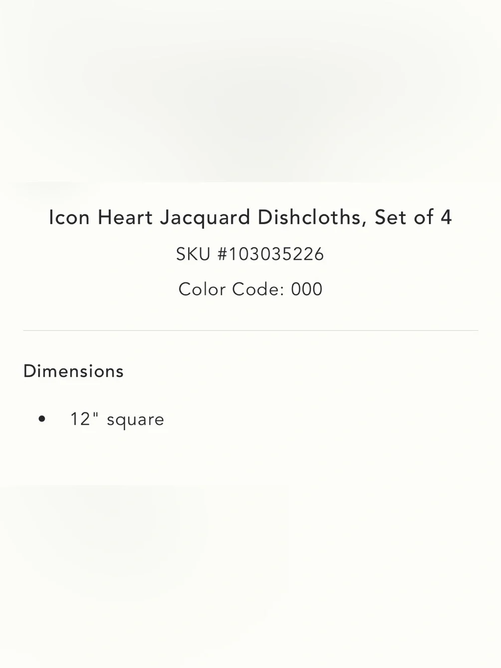 Anthropologie NWT Icon Heart Jacquard Dishcloths, Set of 4